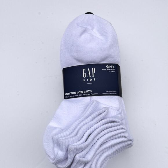GAP Original Girls Low Cut Ankle Eight Pairs of Socks NWT Sz 4-10 - Picture 3 of 6